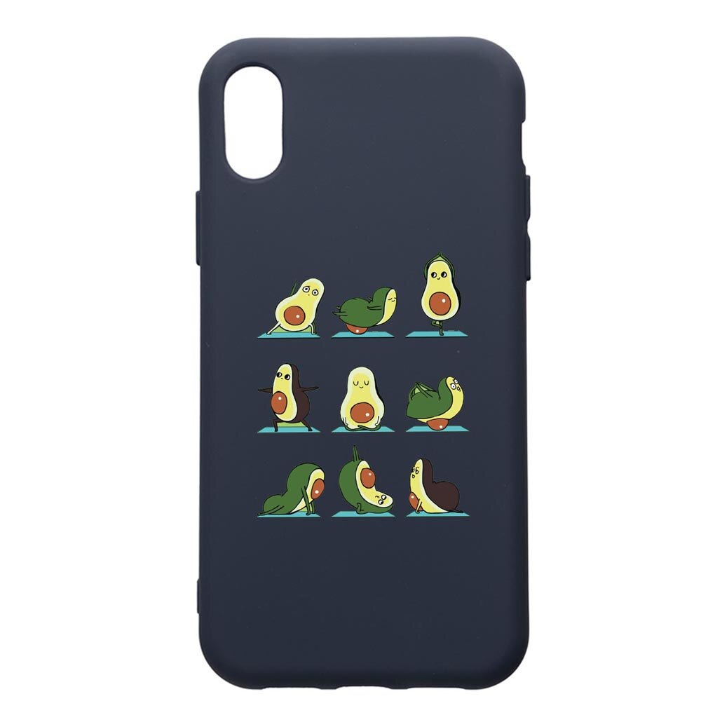 Husa Premium Silicon Compatibila Cu Apple IPhone XS / iPhone X, Avocado Yoga, cu interiorul din material textil, protectie camera, Alaskan Blue, PAB752