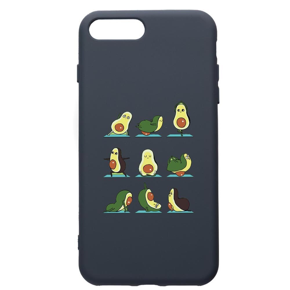 Husa Premium Silicon Compatibila Cu Apple iPhone 8 Plus / iPhone 7 Plus, Avocado Yoga, cu interiorul din material textil, protectie camera, Alaskan Blue, PAB752