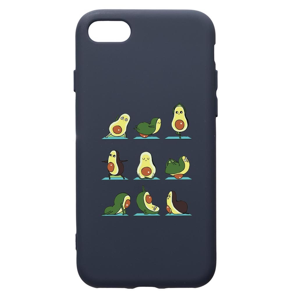 Husa Premium Silicon Compatibila Cu Apple IPhone SE 2 / iPhone 8 / iPhone 7, Avocado Yoga, cu interiorul din material textil, protectie camera, Alaskan Blue, PAB752