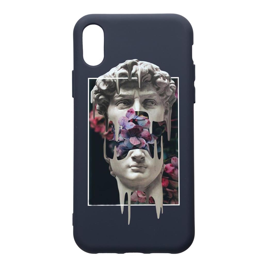 Husa Premium Silicon Compatibila Cu Samsung Galaxy A01, David Statue, cu interiorul din material textil, protectie camera, Alaskan Blue, PAB753