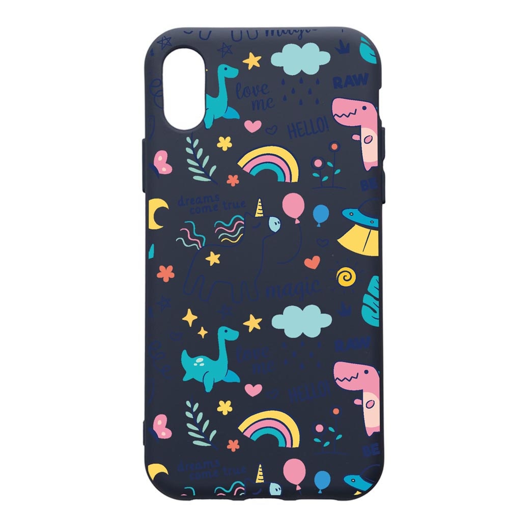 Husa Premium Silicon Compatibila Cu Samsung Galaxy A10, Unicorn - Dreams Come True, cu interiorul din material textil, protectie camera, Alaskan Blue, PAB759