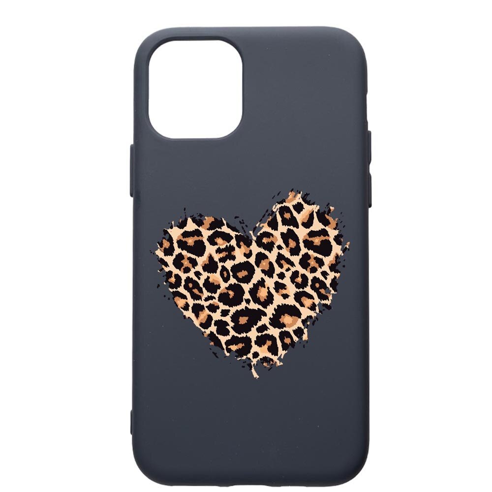 Husa Premium Silicon Compatibila Cu Apple IPhone 12 Pro, Leopard Heart, cu interiorul din material textil, protectie camera, Alaskan Blue, PAB761