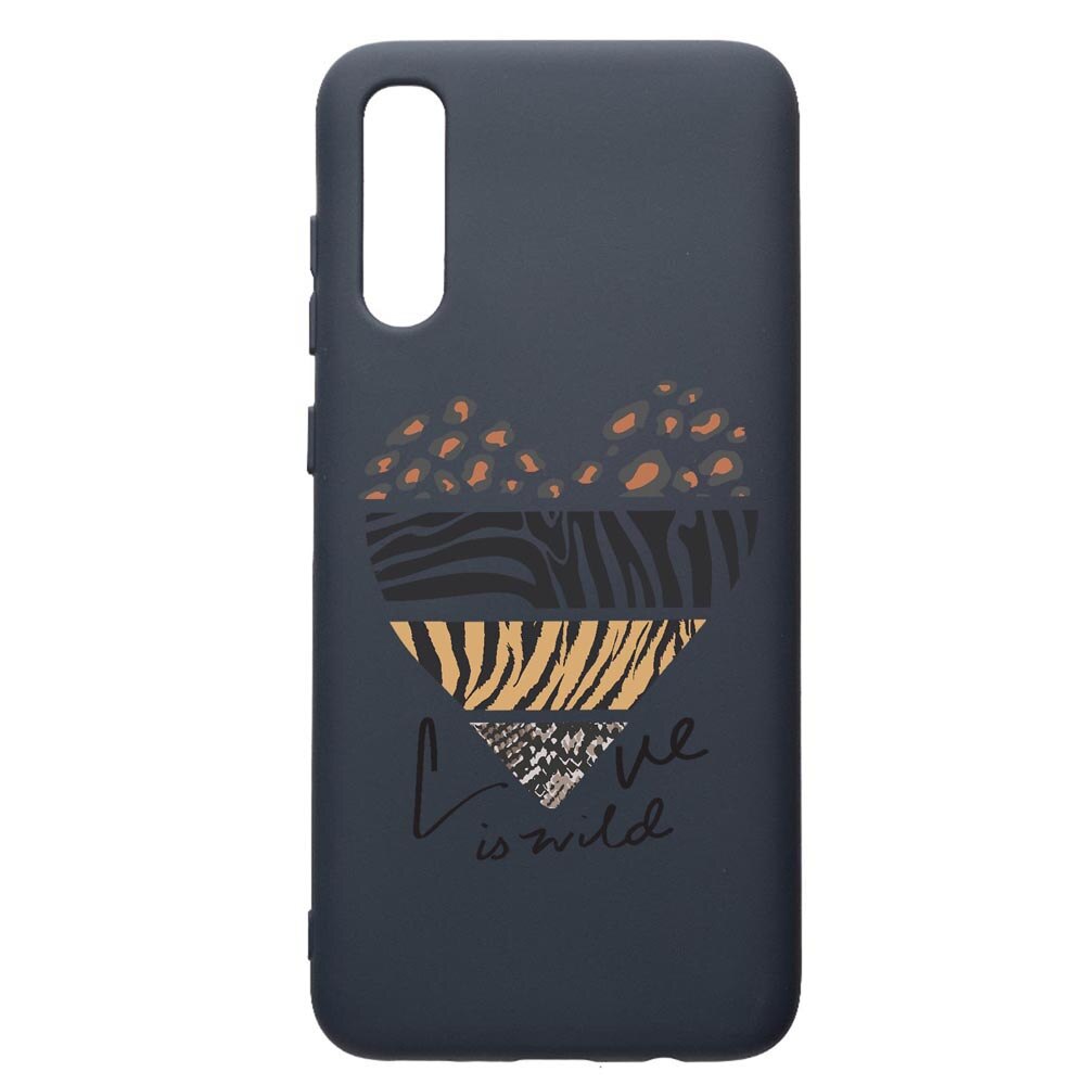 Husa Premium Silicon Compatibila Cu Samsung Galaxy A50, Love Is Wild, cu interiorul din material textil, protectie camera, Alaskan Blue, PAB762