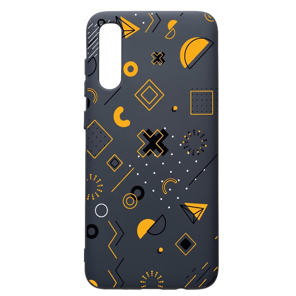 Husa Premium Silicon Compatibila Cu Samsung Galaxy A50, Symbols, cu interiorul din material textil, protectie camera, Alaskan Blue, PAB763