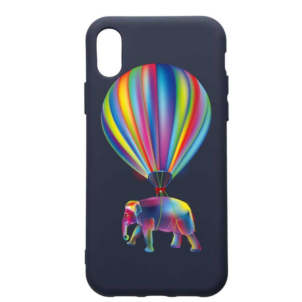 Husa Premium Silicon Compatibila Cu Apple IPhone XR, Rainbow Elefant, cu interiorul din material textil, protectie camera, Alaskan Blue, PAB767