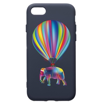Husa Premium Silicon Compatibila Cu Apple IPhone SE 2 / iPhone 8 / iPhone 7, Rainbow Elefant, cu interiorul din material textil, protectie camera, Alaskan Blue, PAB767 Husa Premium Silicon Compatibila Cu Apple IPhone SE 2 / iPhone 8 / iPhone 7, Rainbow Elefant, cu interiorul din material textil, protectie camera, Alaskan Blue, PAB767