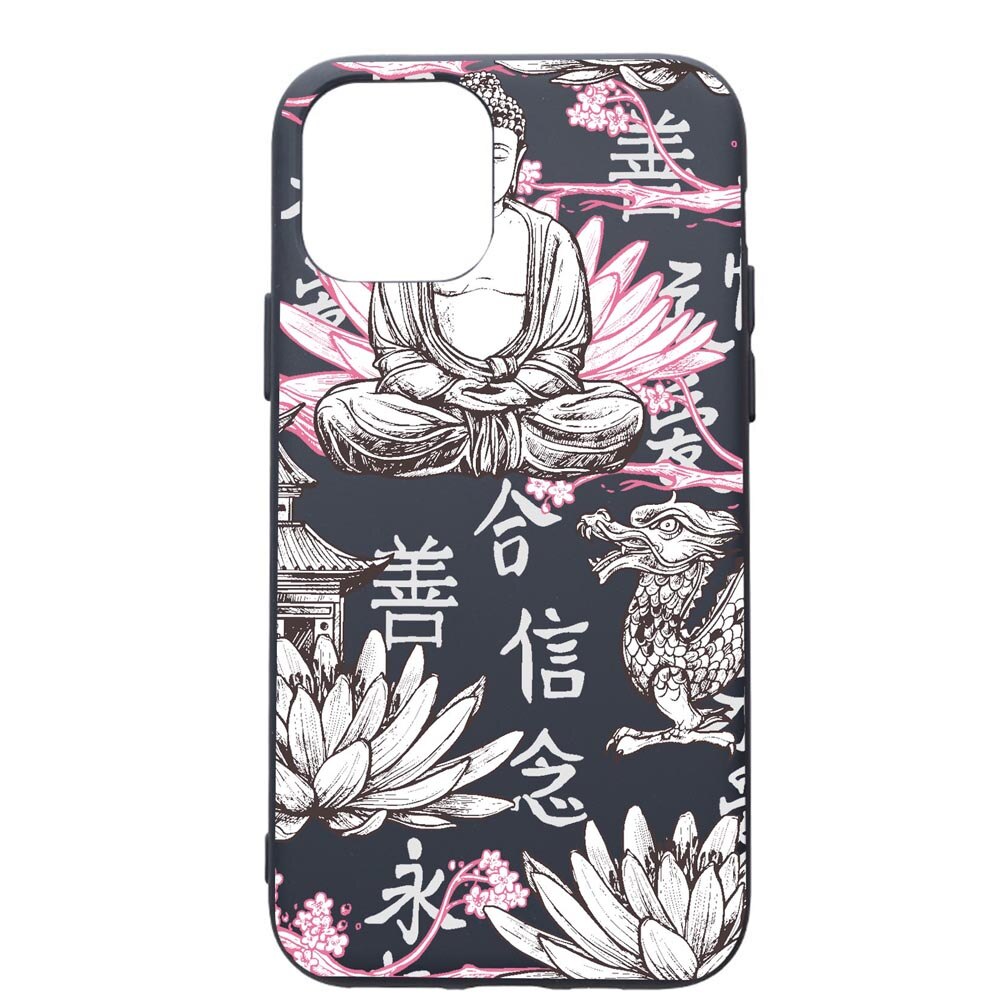 Husa Premium Silicon Compatibila Cu Apple IPhone 12, Budha, cu interiorul din material textil, protectie camera, Alaskan Blue, PAB768
