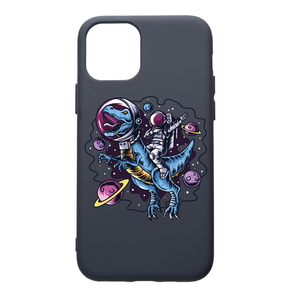 Husa Premium Silicon Compatibila Cu Apple IPhone 12 Mini, Astronaut Ride, cu interiorul din material textil, protectie camera, Alaskan Blue, PAB772
