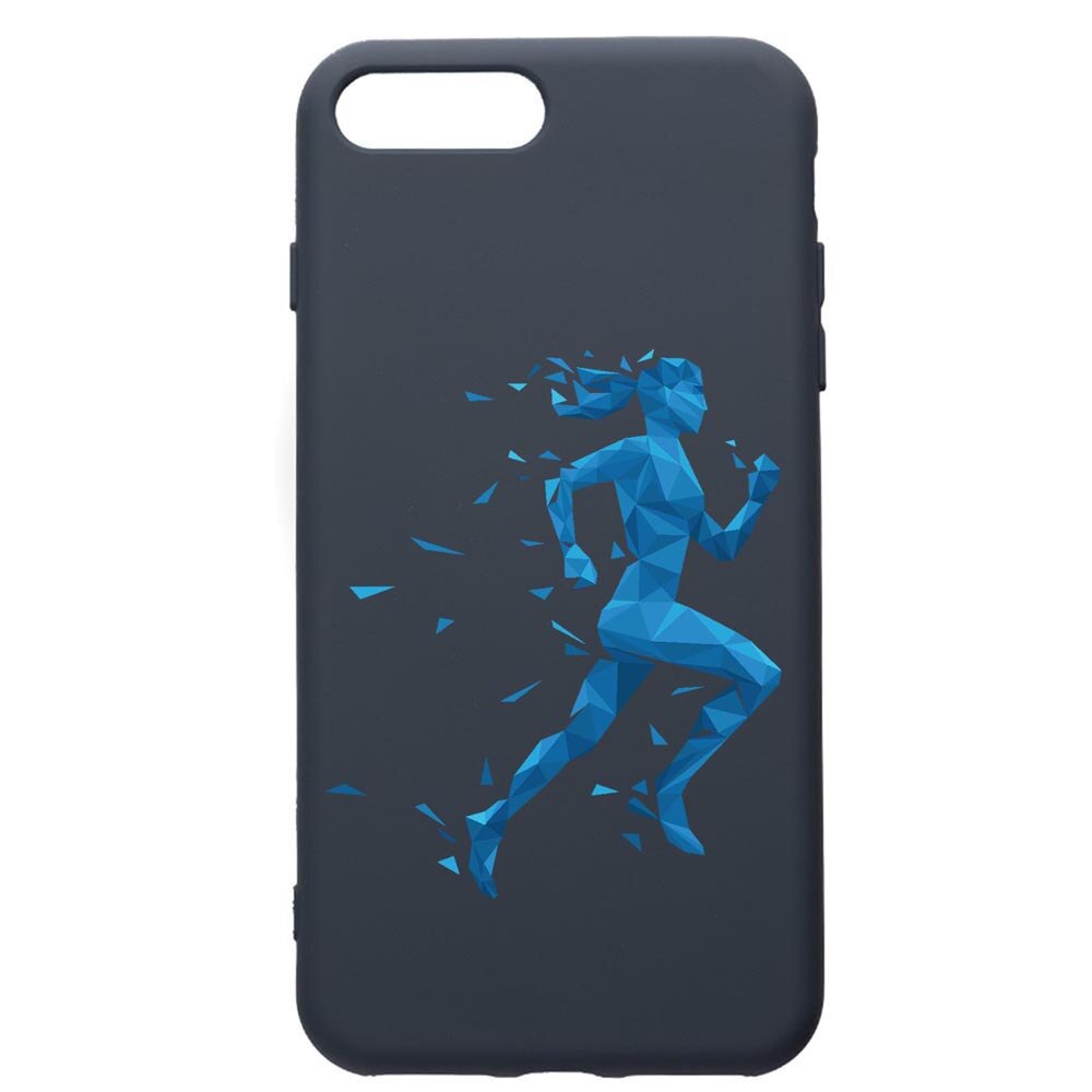 Husa Premium Silicon Compatibila Cu Apple iPhone 8 Plus / iPhone 7 Plus, Running, cu interiorul din material textil, protectie camera, Alaskan Blue, PAB777
