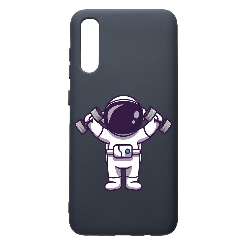 Husa Premium Silicon Compatibila Cu Samsung Galaxy A30S, Astronaut Gym, cu interiorul din material textil, protectie camera, Alaskan Blue, PAB778