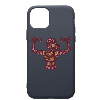Husa Premium Silicon Compatibila Cu Apple IPhone 11 Pro Max, Stop Dreaming Start Doing, cu interiorul din material textil, protectie camera, Alaskan Blue, PAB779 Husa Premium Silicon Compatibila Cu Apple IPhone 11 Pro Max, Stop Dreaming Start Doing, cu interiorul din material textil, protectie camera, Alaskan Blue, PAB779