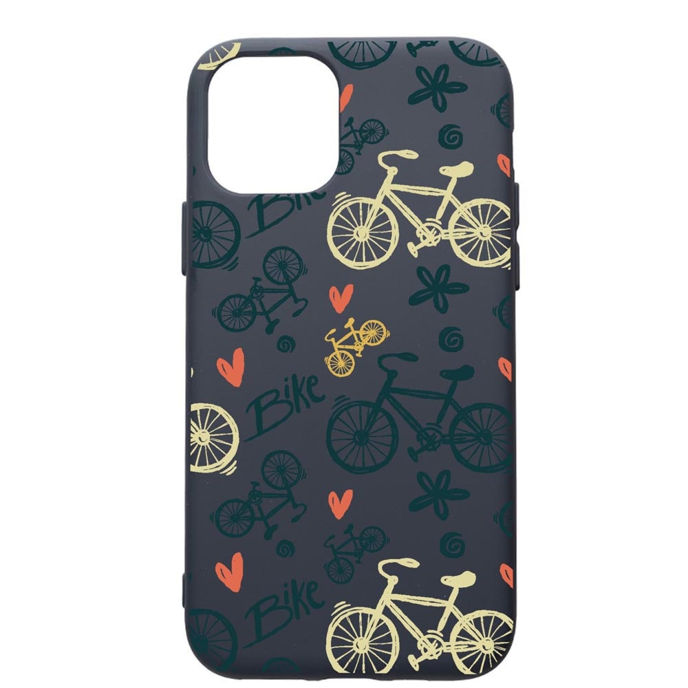 Husa Premium Silicon Compatibila Cu Apple IPhone 12 Pro Max, Bike Love, cu interiorul din material textil, protectie camera, Alaskan Blue, PAB781