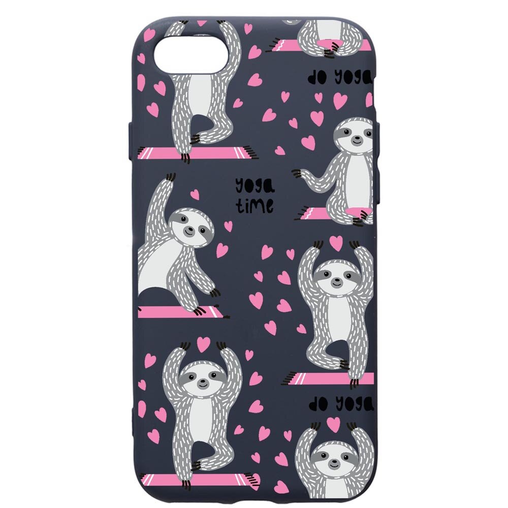 Husa Premium Silicon Compatibila Cu Apple IPhone SE 2 / iPhone 8 / iPhone 7, Yoga Time, cu interiorul din material textil, protectie camera, Alaskan Blue, PAB780