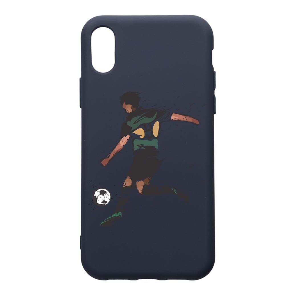 Husa Premium Silicon Compatibila Cu Samsung Galaxy A01, Football, cu interiorul din material textil, protectie camera, Alaskan Blue, PAB782