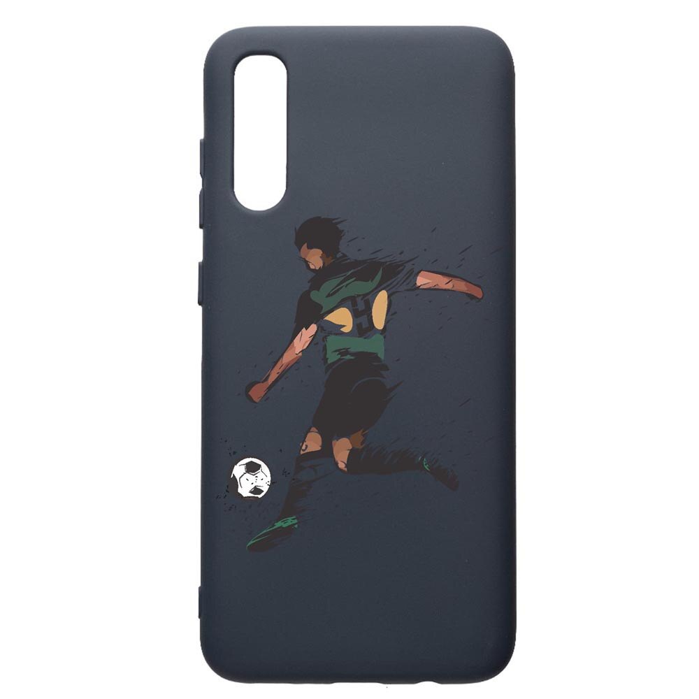 Husa Premium Silicon Compatibila Cu Samsung Galaxy A30S, Football, cu interiorul din material textil, protectie camera, Alaskan Blue, PAB782