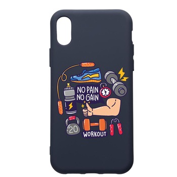 Husa Premium Silicon Compatibila Cu Huawei Y5 2019, Workout - No Pain No Gain, cu interiorul din material textil, protectie camera, Alaskan Blue, PAB783 Husa Premium Silicon Compatibila Cu Huawei Y5 2019, Workout - No Pain No Gain, cu interiorul din material textil, protectie camera, Alaskan Blue, PAB783