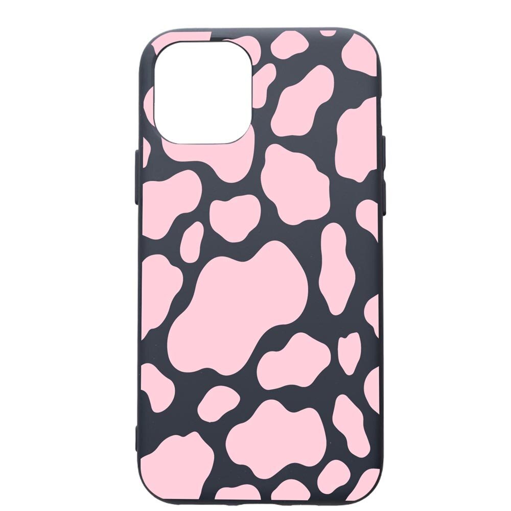 Husa Premium Silicon Compatibila Cu Apple IPhone 12, Pink Cow, cu interiorul din material textil, protectie camera, Alaskan Blue, PAB786