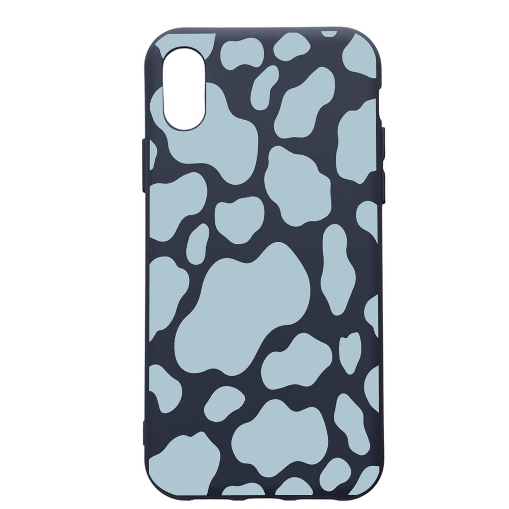 Husa Premium Silicon Compatibila Cu Apple IPhone XS Max, Blue Cow, cu interiorul din material textil, protectie camera, Alaskan Blue, PAB788