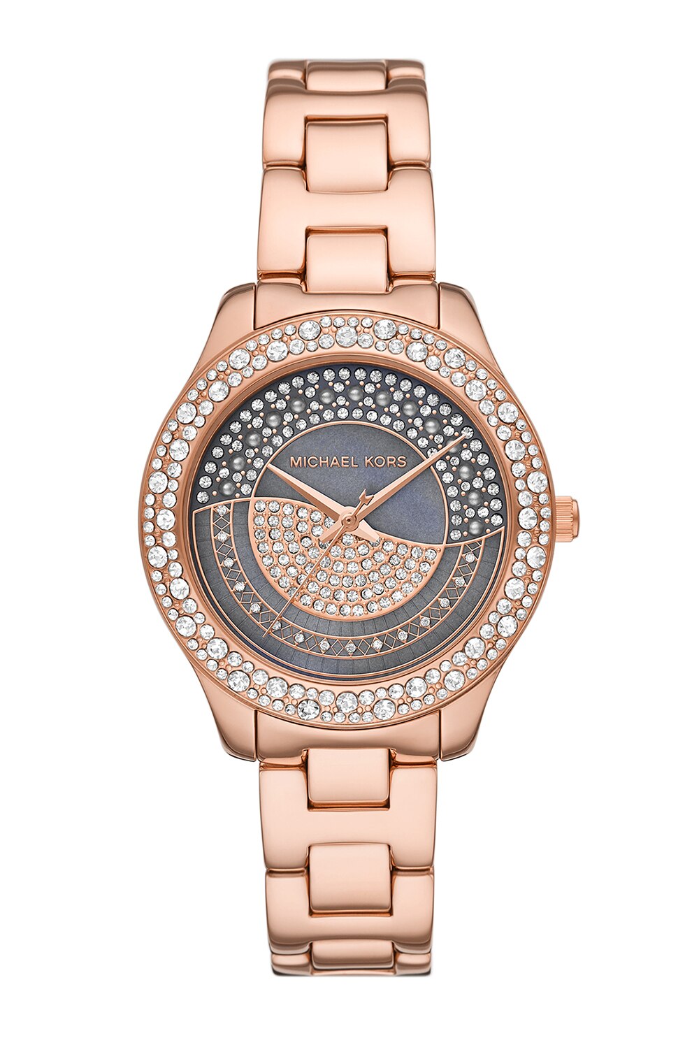 Michael Kors, Ceas analog cu cristale, Auriu rose