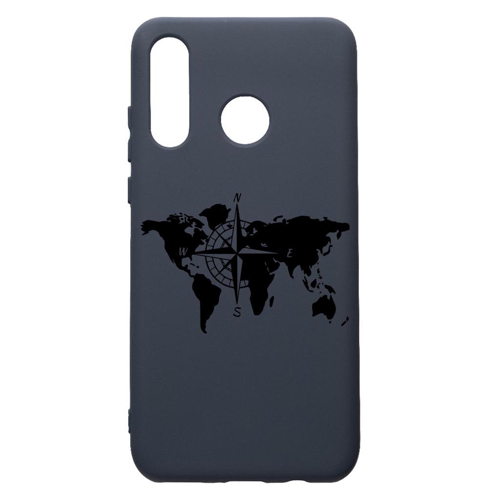 Husa Premium Silicon Compatibila Cu Huawei P30 Lite, Traveler, cu interiorul din material textil, protectie camera, Alaskan Blue, PAB735