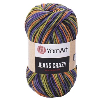 Fir Textil Yarn Art Jeans Crazy 8213,pentru crosetat si tricotat, bumbac, multicolor, 160 m Fir Textil Yarn Art Jeans Crazy 8213,pentru crosetat si tricotat, bumbac, multicolor, 160 m