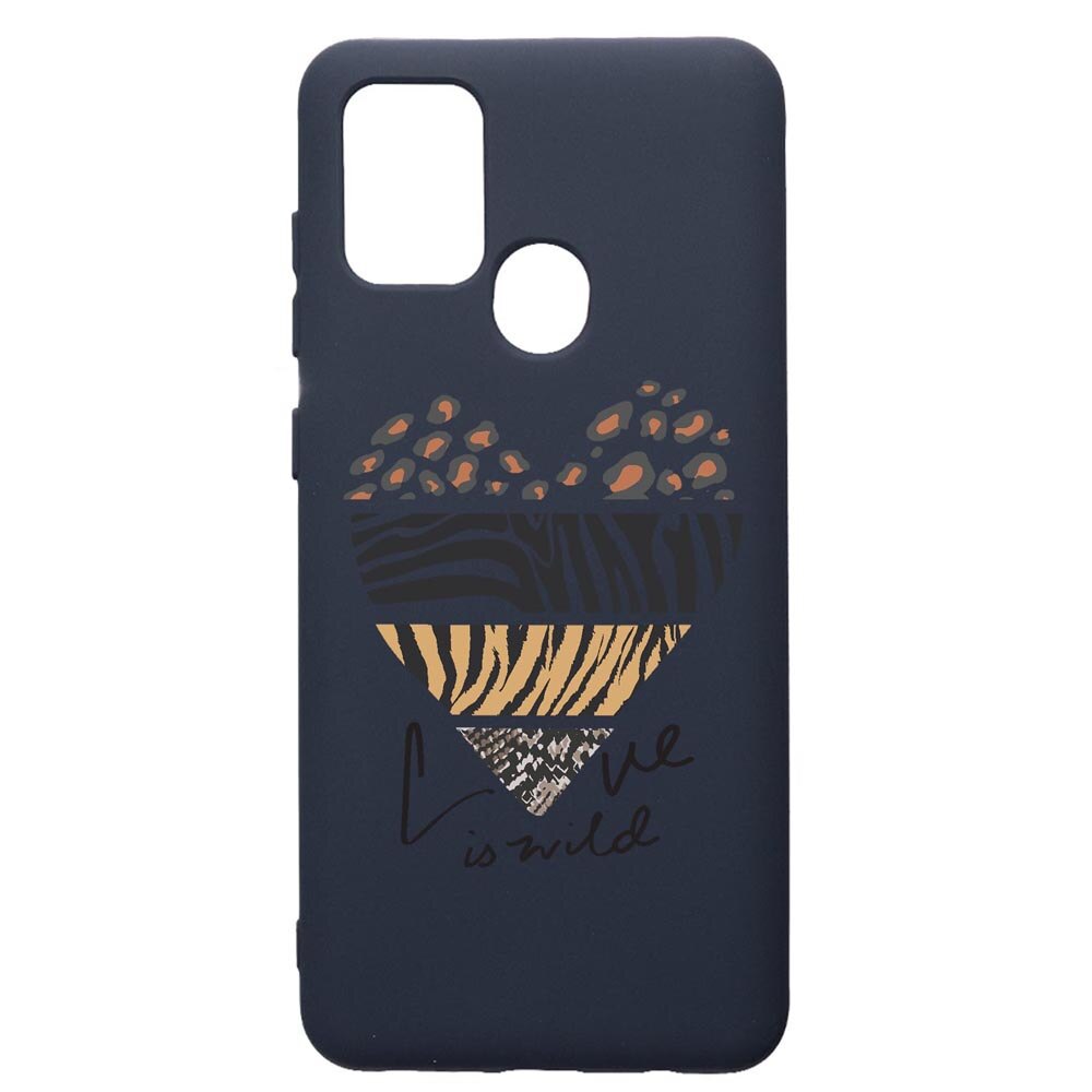 Husa Premium Silicon Compatibila Cu Samsung Galaxy A21S, Love Is Wild, cu interiorul din material textil, protectie camera, Alaskan Blue, PAB762