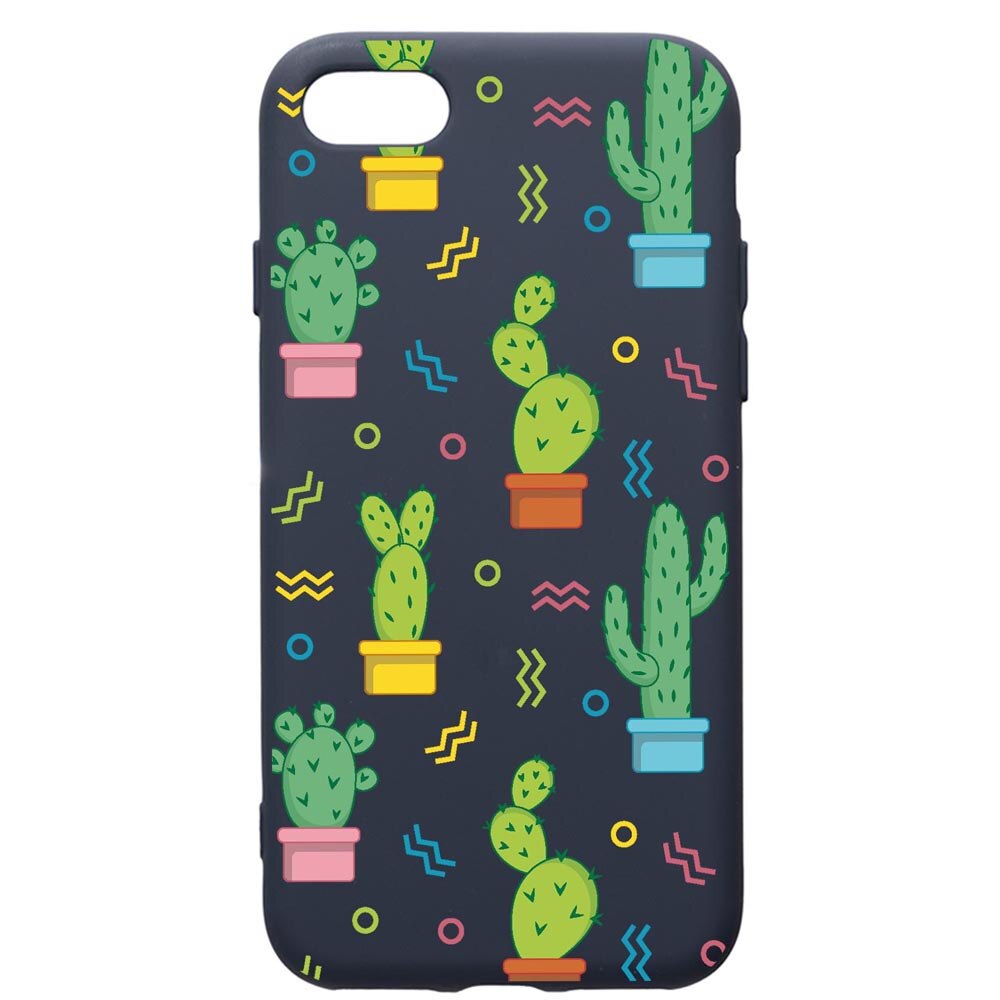 Husa Premium Silicon Compatibila Cu Apple IPhone SE 2 / iPhone 8 / iPhone 7, Cactus, cu interiorul din material textil, protectie camera, Alaskan Blue, PAB770