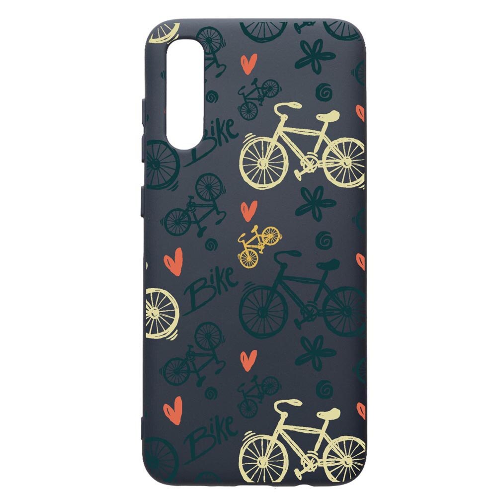 Husa Premium Silicon Compatibila Cu Samsung Galaxy A30S, Bike Love, cu interiorul din material textil, protectie camera, Alaskan Blue, PAB781