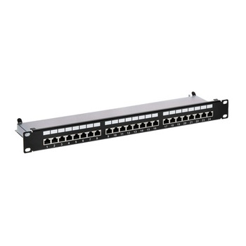Patch Panel 1U, FTP cat5e, 24 porturi RJ45 Patch Panel 1U, FTP cat5e, 24 porturi RJ45