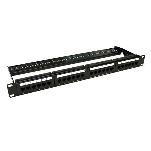 Patch Panel 1U, UTP cat6A, 24 porturi RJ45