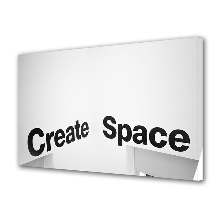 Tablou Canvas Premium, Art Star, Create Space, Mesaje, Panza pe cadru de lemn, Decoratiuni Moderne pentru Casa, 40 x 60 cm