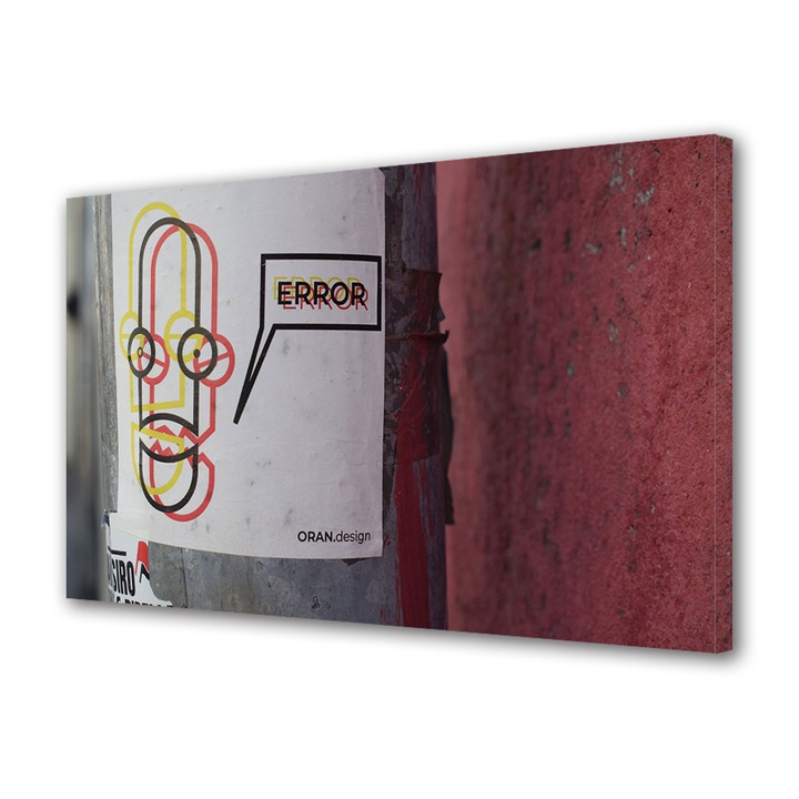 Tablou Canvas Premium, Art Star, Error, Mesaje, Panza pe cadru de lemn, Decoratiuni Moderne pentru Casa, 20 x 30 cm