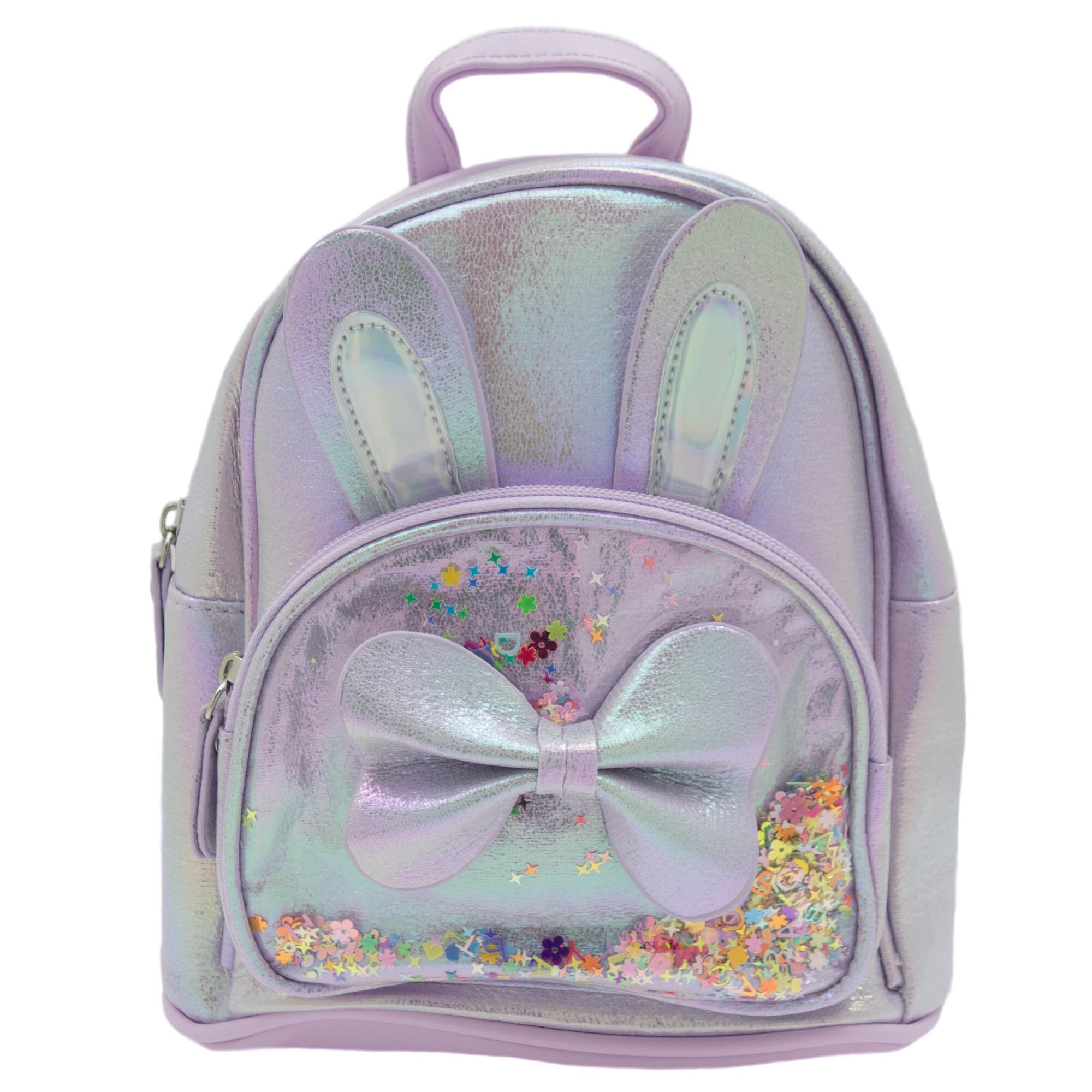 Rucsac pentru copii, Lila, model cu fundita, urechi, inaltime 20 cm - RUC235