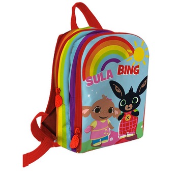 Ghiozdan copii Bing, reversibil, cu 2 fete, multicolor, inaltime 30 cm Ghiozdan copii Bing, reversibil, cu 2 fete, multicolor, inaltime 30 cm