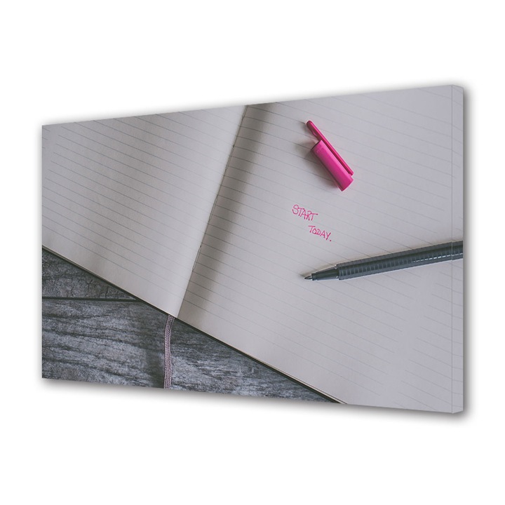 Tablou Canvas Premium, Art Star, Start today, Mesaje, Panza pe cadru de lemn, Decoratiuni Moderne pentru Casa, 20 x 30 cm