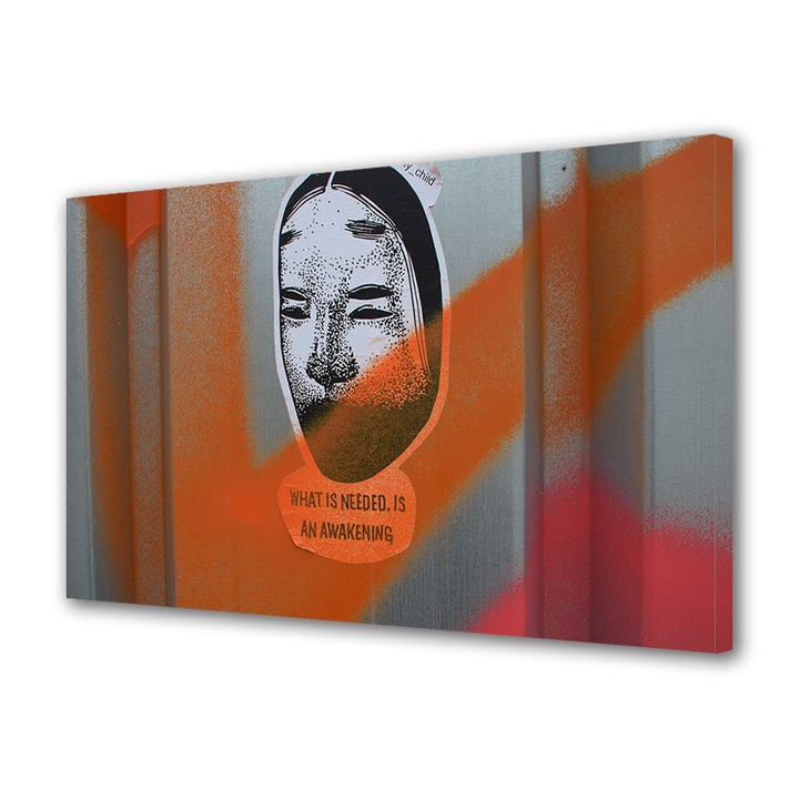 Tablou Canvas Premium, Art Star, What is needed is an awakening, Mesaje, Panza pe cadru de lemn, Decoratiuni Moderne pentru Casa, 20 x 30 cm