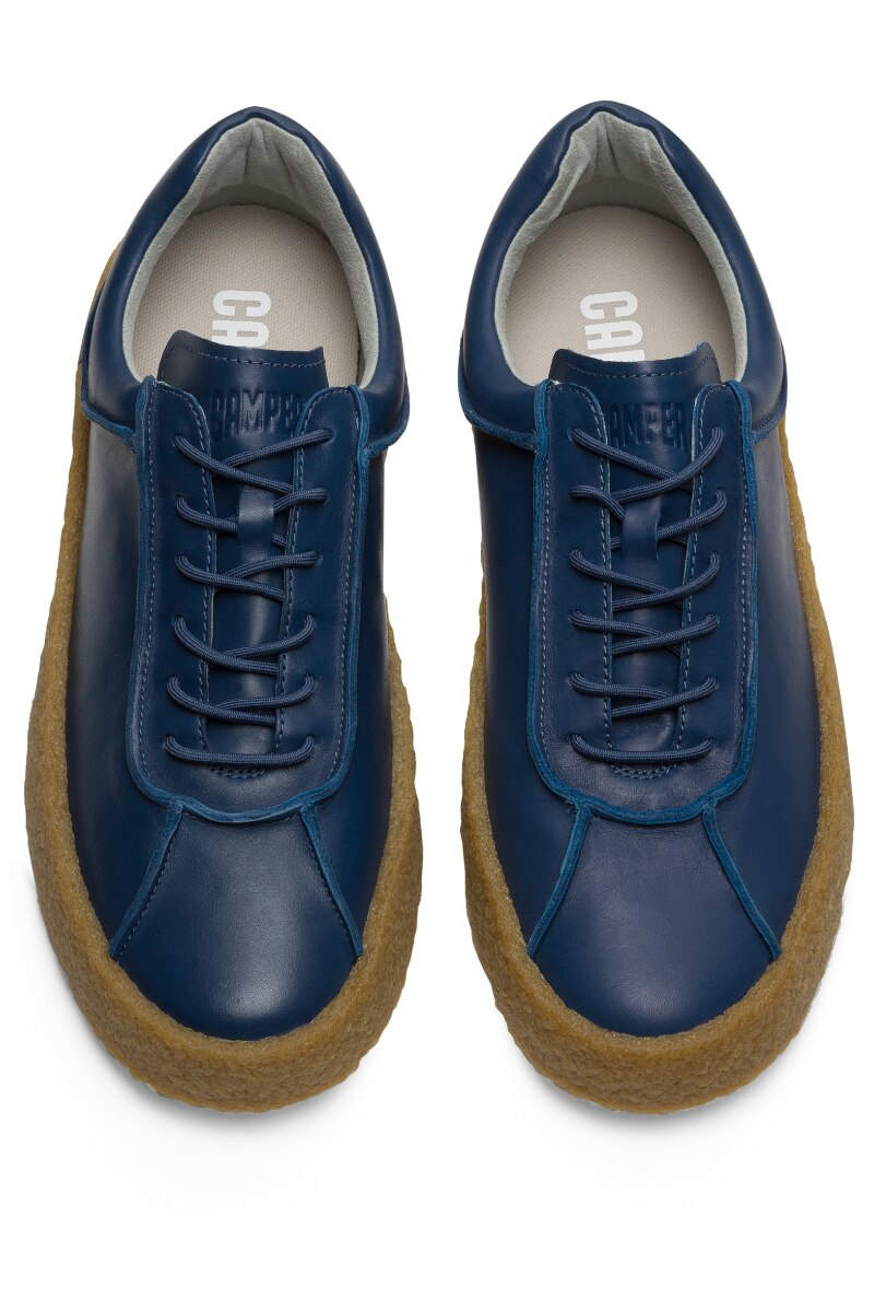 Pantof casual, Camper, Piele naturala, 43 EU, Albastru/Maro