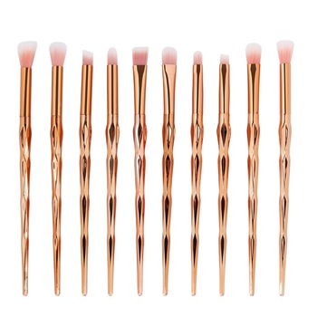 Set 10 pensule pentru machiaj profesional, GOGOU,aur roze Set 10 pensule pentru machiaj profesional, GOGOU,aur roze