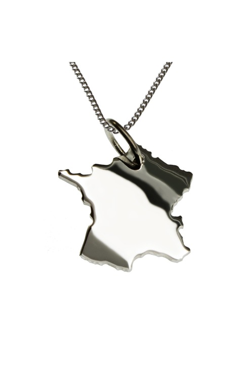 Lantisor cu pandantiv dama Schmuckador Franta, Argint, Argintiu, 50 cm