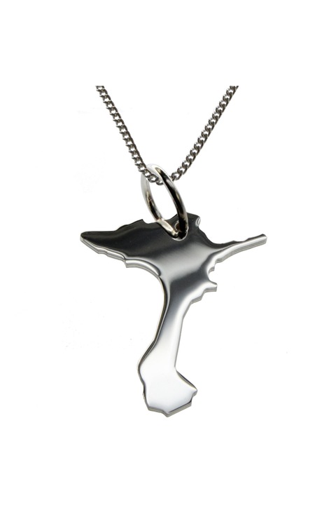 Lantisor cu pandantiv dama Schmuckador Formentera, Argint, Argintiu, 50 cm