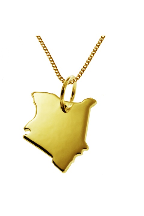 Lantisor cu pandantiv dama Schmuckador Kenya, Aur, Auriu, 50 cm