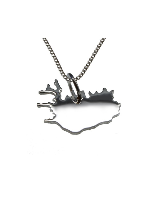 Lantisor cu pandantiv dama Schmuckador Islanda, Argint, Argintiu, 50 cm