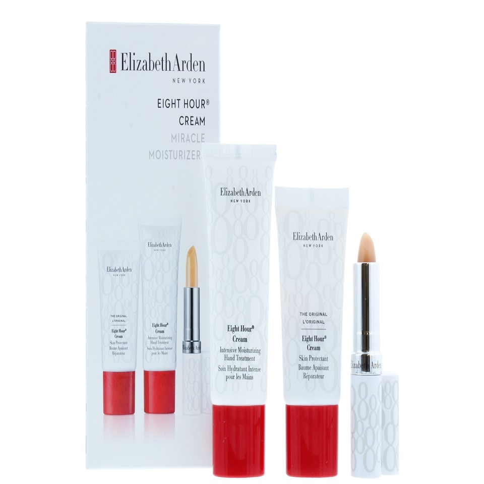 Set 3 Piese Elizabeth Arden, 1 x Crema de Maini Hidratanta 75 ml, 1 x Crema Protectie Eight Hour Cream 50 ml, 1 x Balsam Protector Pentru Buze 3.7 g