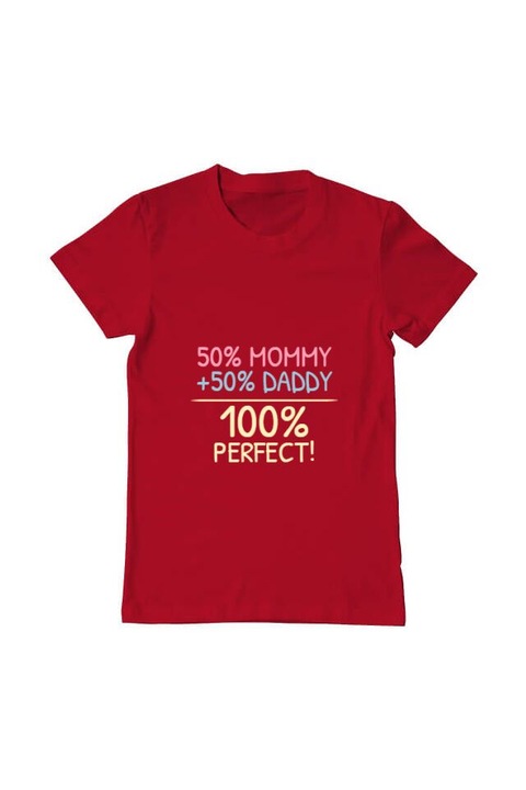 Tricou barbat, Printado, perfect baby, Bumbac, Regular fit, Rosu, 2XL INTL