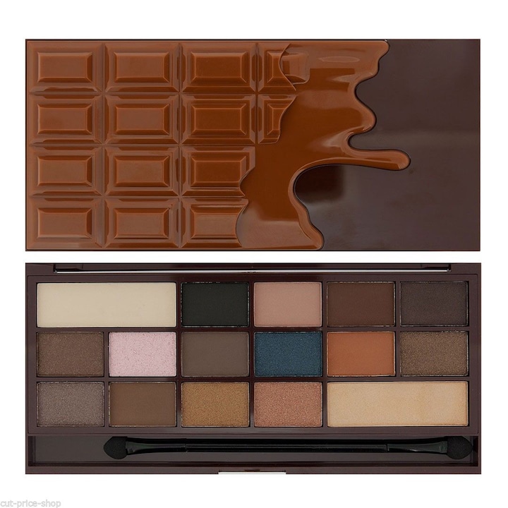 Paleta de farduri Makeup Revolution I Heart Makeup Palette Chocolate, Salted caramel