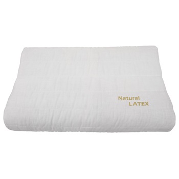 Perna ergonomica Somnart LATEXCEL, 64x40x15 cm, latex natural, husa bumbac 100%, alb Perna ergonomica Somnart LATEXCEL, 64x40x15 cm, latex natural, husa bumbac 100%, alb
