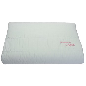 Perna ergonomica Somnart LATEXCEL, 64x40x15 cm, latex natural, husa bumbac 100%, bleu Perna ergonomica Somnart LATEXCEL, 64x40x15 cm, latex natural, husa bumbac 100%, bleu