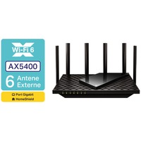 Router Wireless TP-Link Archer AX72, AX5400, Dual-Band, Wi-Fi 6, Dual-Core CPU, OFMA, Beamforming, HomeShield Security, Ultra-Low Latency, OneMesh