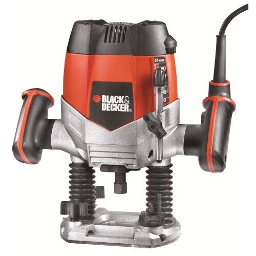 Masina de frezat Black&Decker KW900EKA, cu accesorii