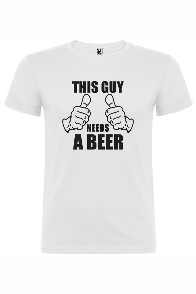 Tricou personalizat, This Guy, Alb